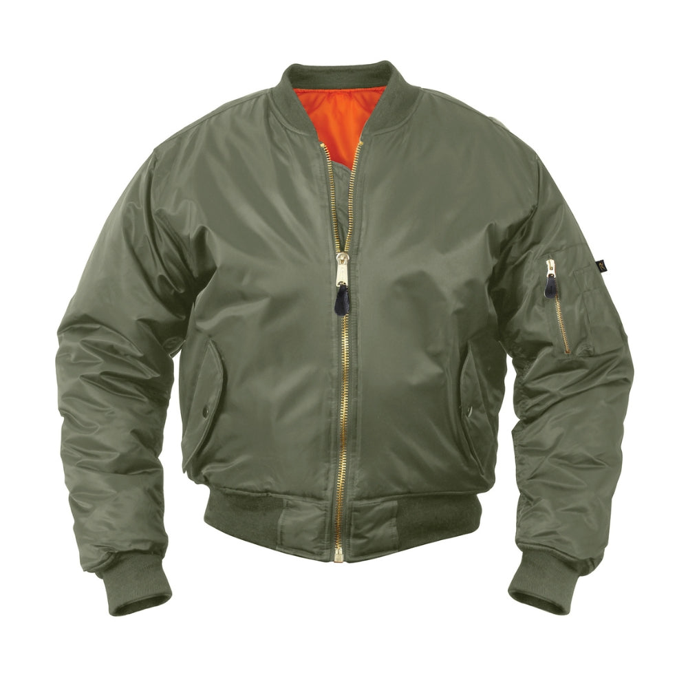 Rothco Concealed Carry MA-1 Flight Jacket (Sage Green) - 1