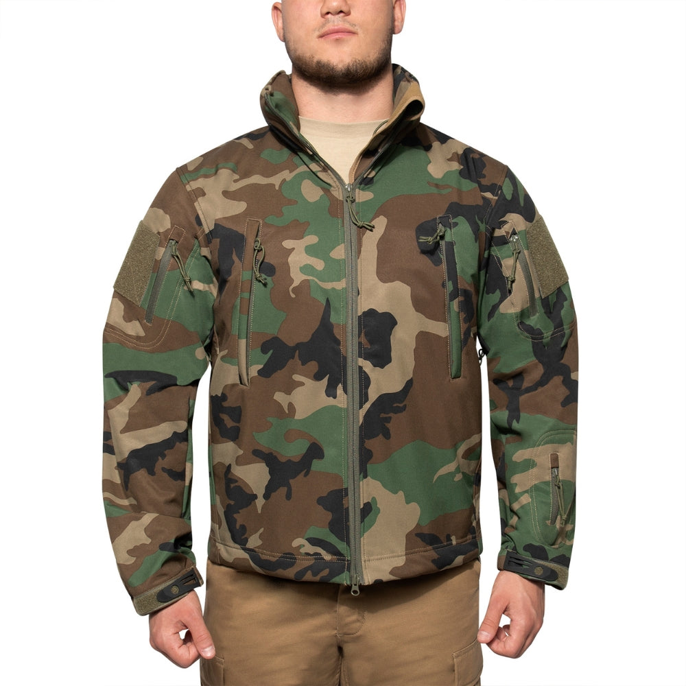 Rothco Concealed Carry Soft Shell Jacket (Woodland Camo) - 1