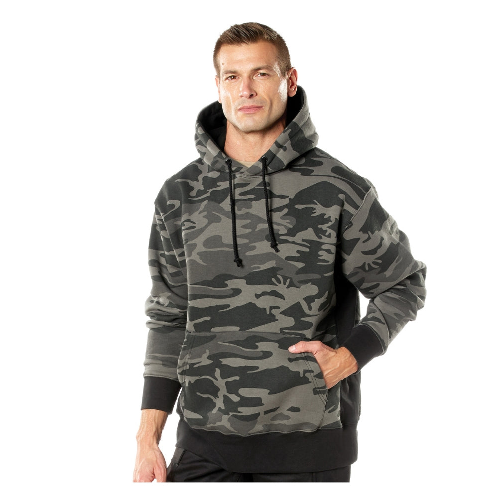 Rothco Every Day Pullover Hooded Sweatshirt (Black Camo) - 1