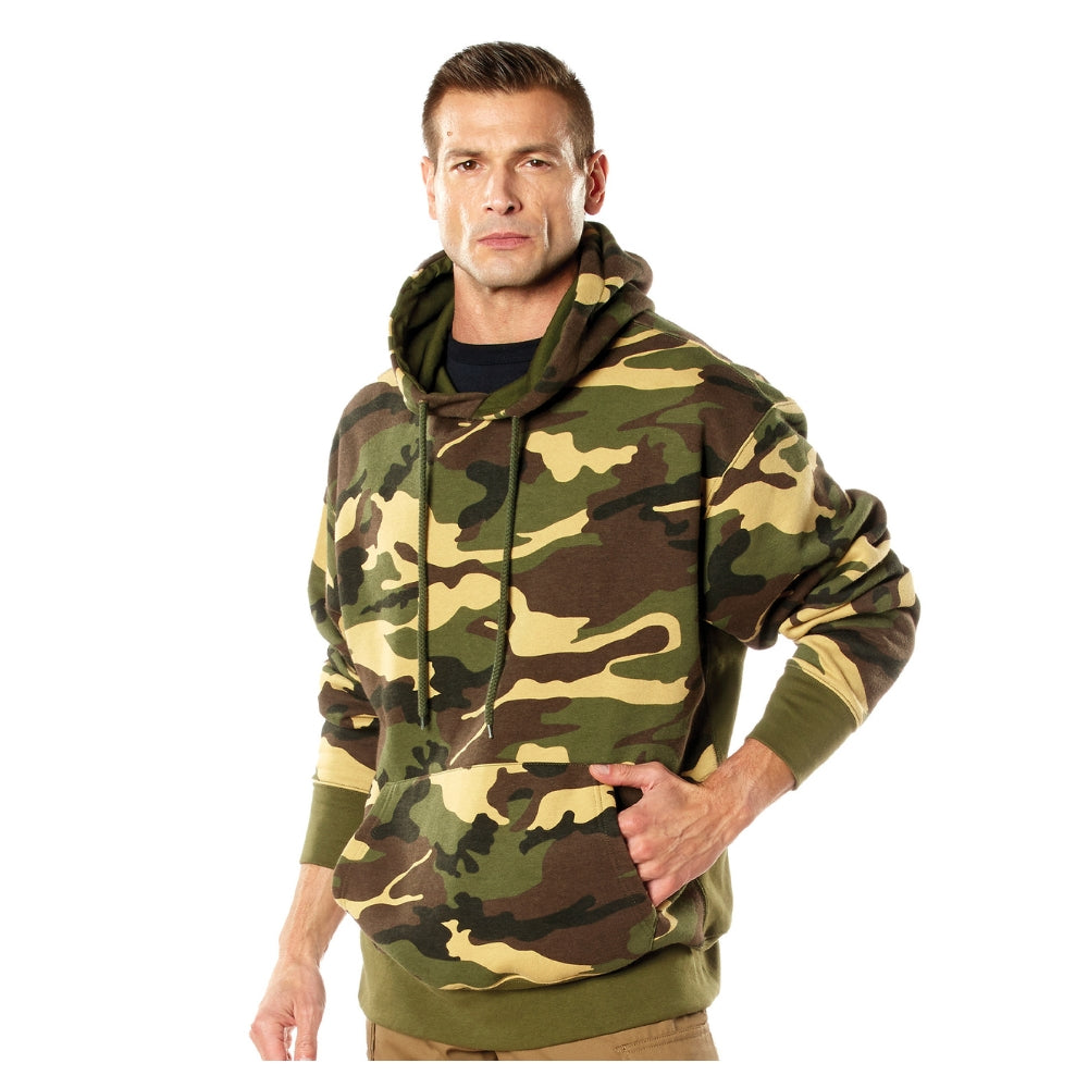 Rothco Every Day Pullover Hooded Sweatshirt (Woodland Camo) - 1