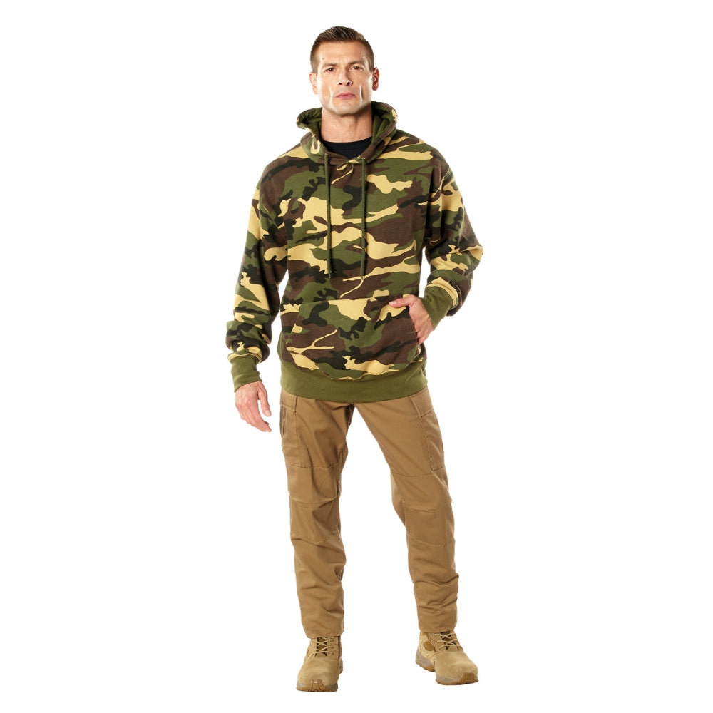 Rothco Every Day Pullover Hooded Sweatshirt (Woodland Camo) - 2