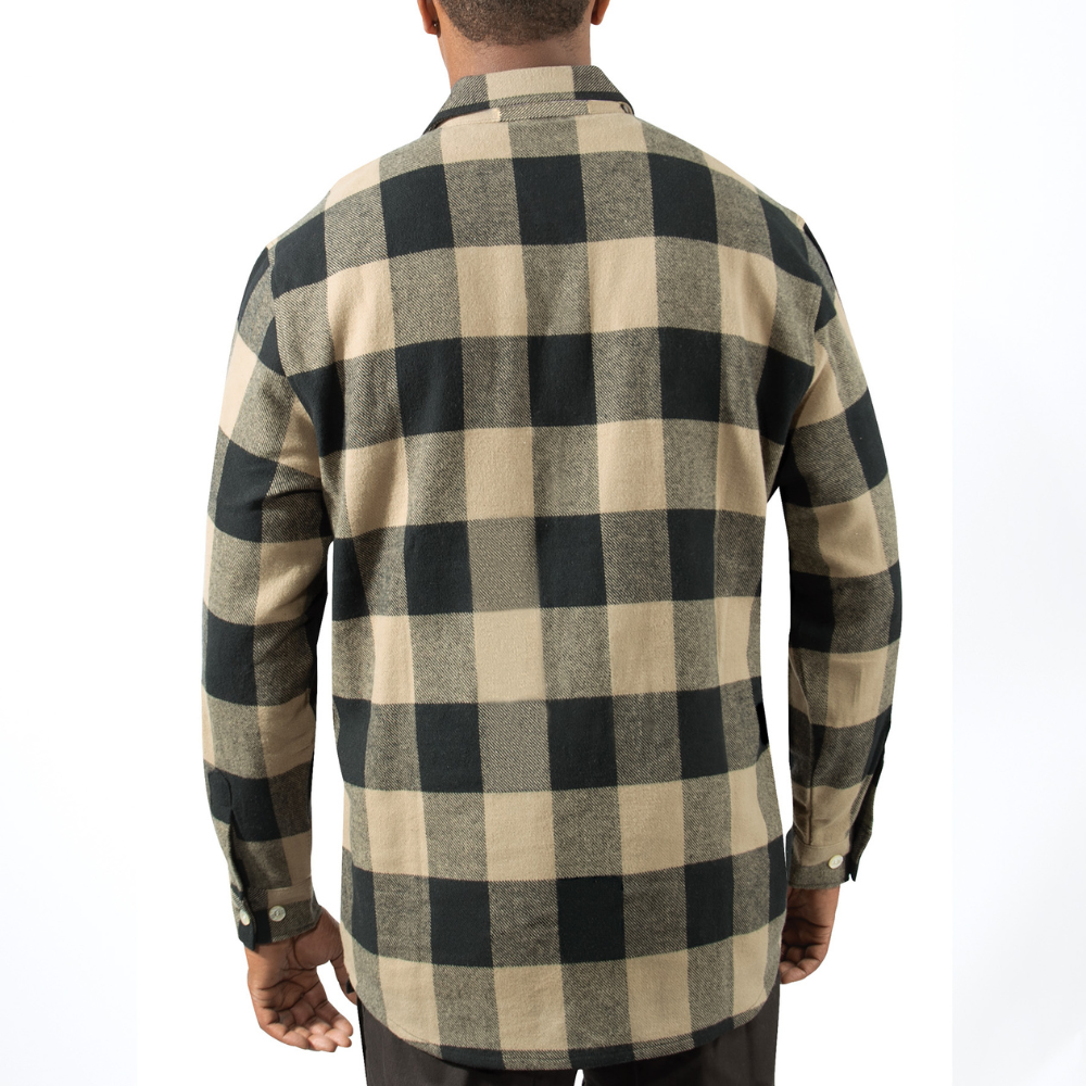 Rothco Extra Heavyweight Buffalo Plaid Flannel Shirt (Coyote Brown) - 4