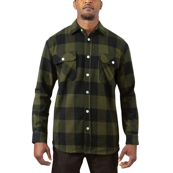 Rothco Extra Heavyweight Buffalo Plaid Flannel Shirt, Red Plaid