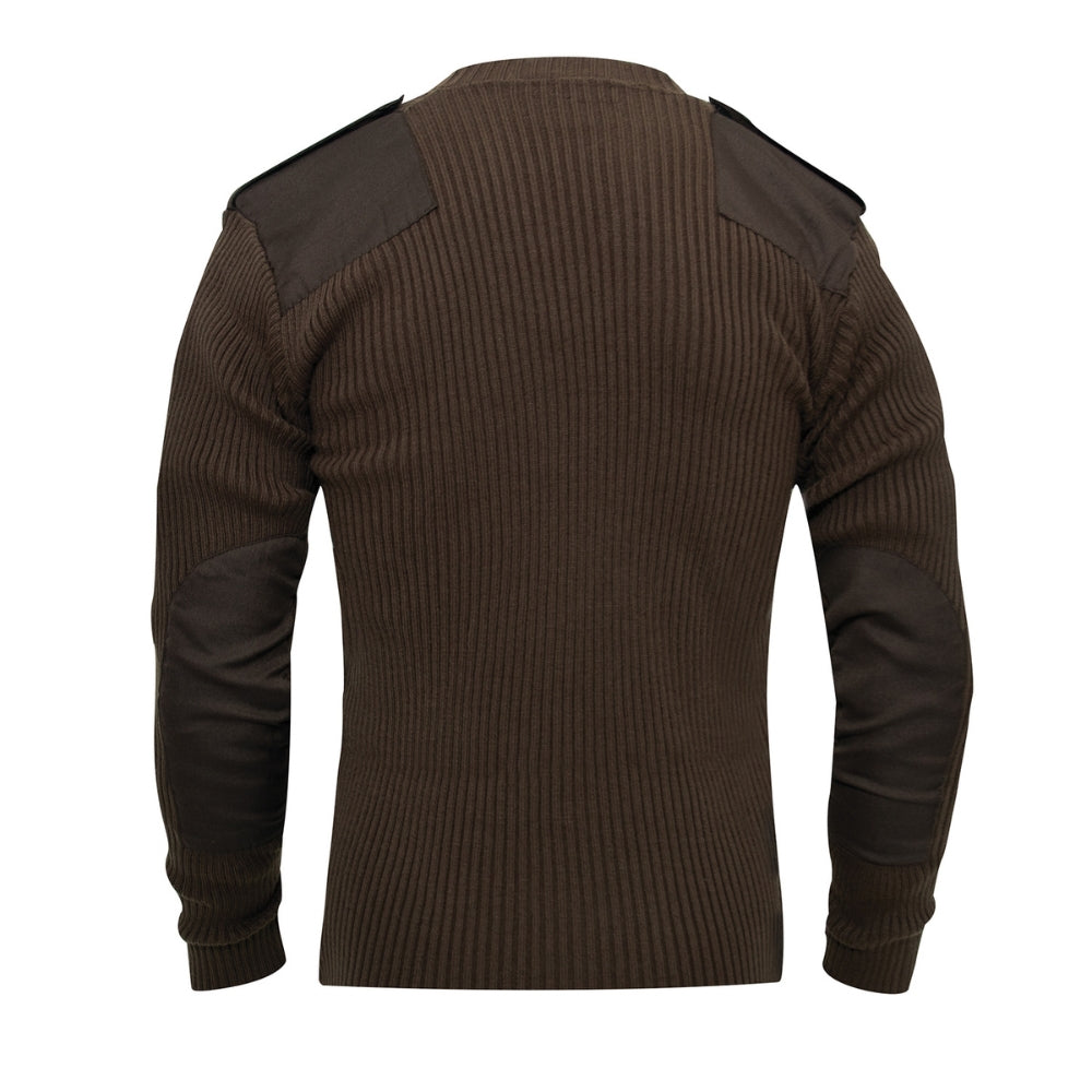 Rothco G.I. Style Acrylic V-Neck Sweater (Brown) - 3
