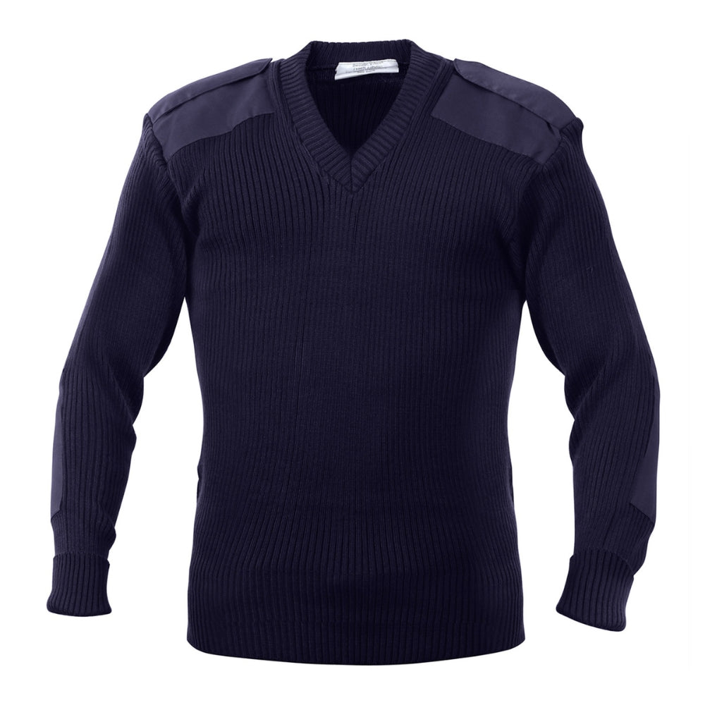 Rothco G.I. Style Acrylic V-Neck Sweater (Navy Blue)