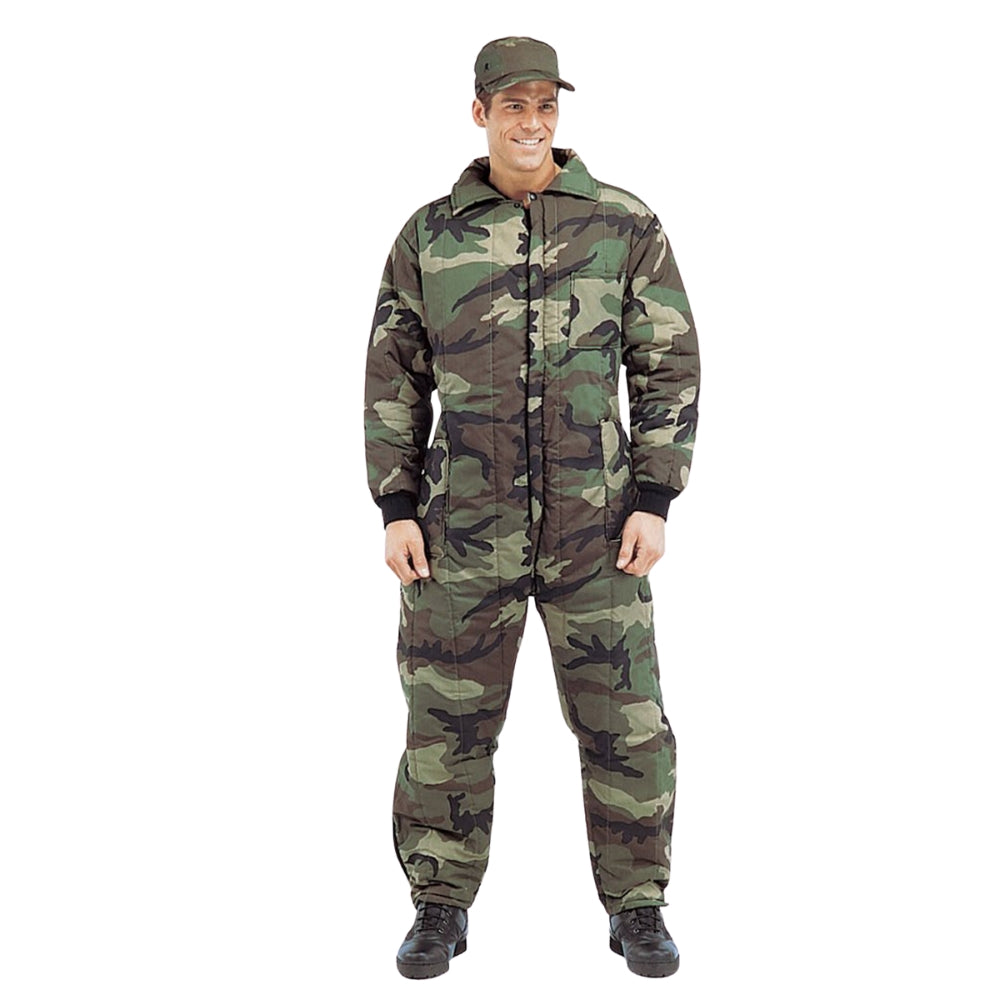 Rothco Insulated Coveralls (Woodland Camo) | All Security Equipment
