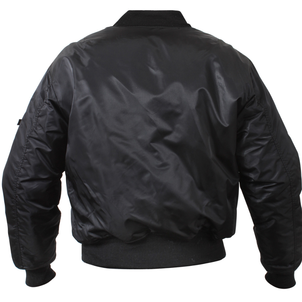 Rothco MA-1 Flight Jacket (Black) | All Security Equipment - 2