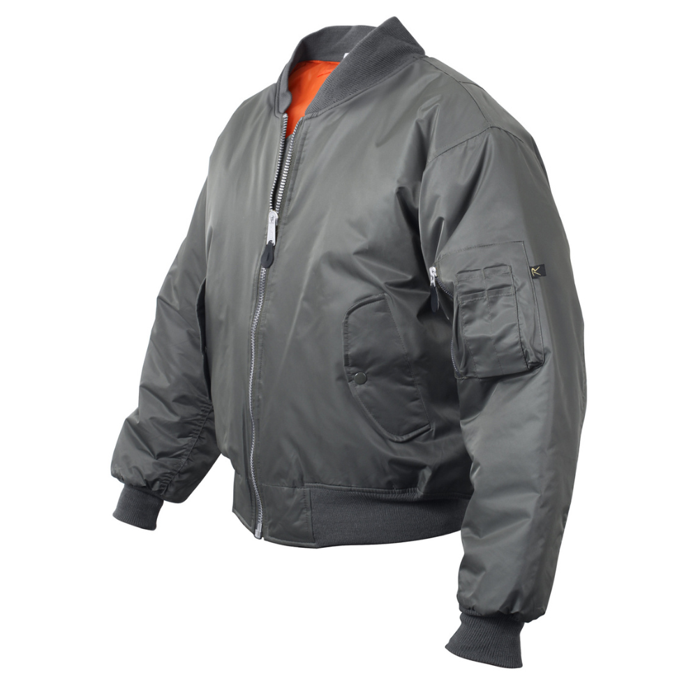 Rothco MA-1 Flight Jacket (Gunmetal Grey) | All Security Equipment Rothco MA-1 Flight Jacket (Gunmetal Grey) | All Security Equipment