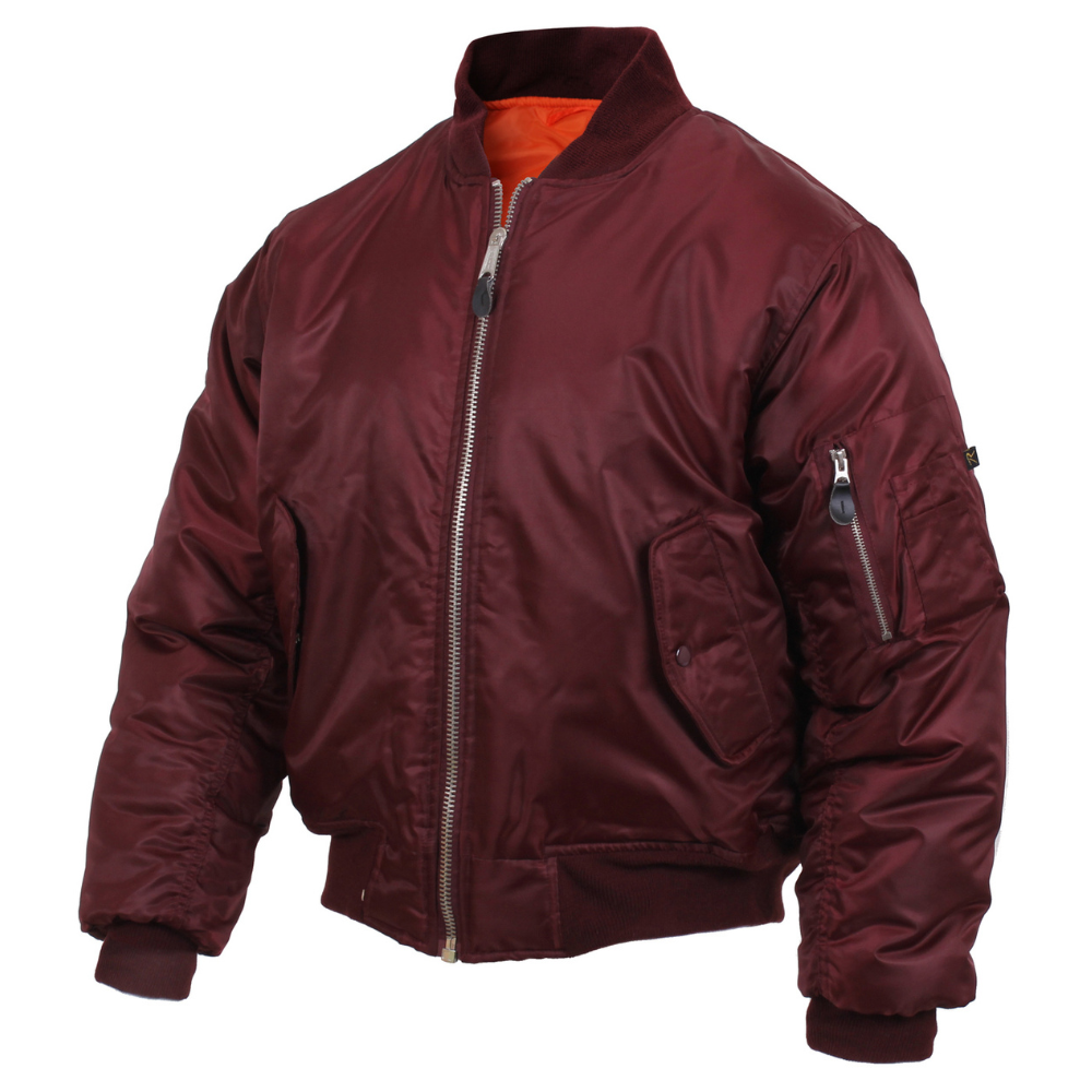 Rothco MA-1 Flight Jacket (Maroon) | All Security Equipment