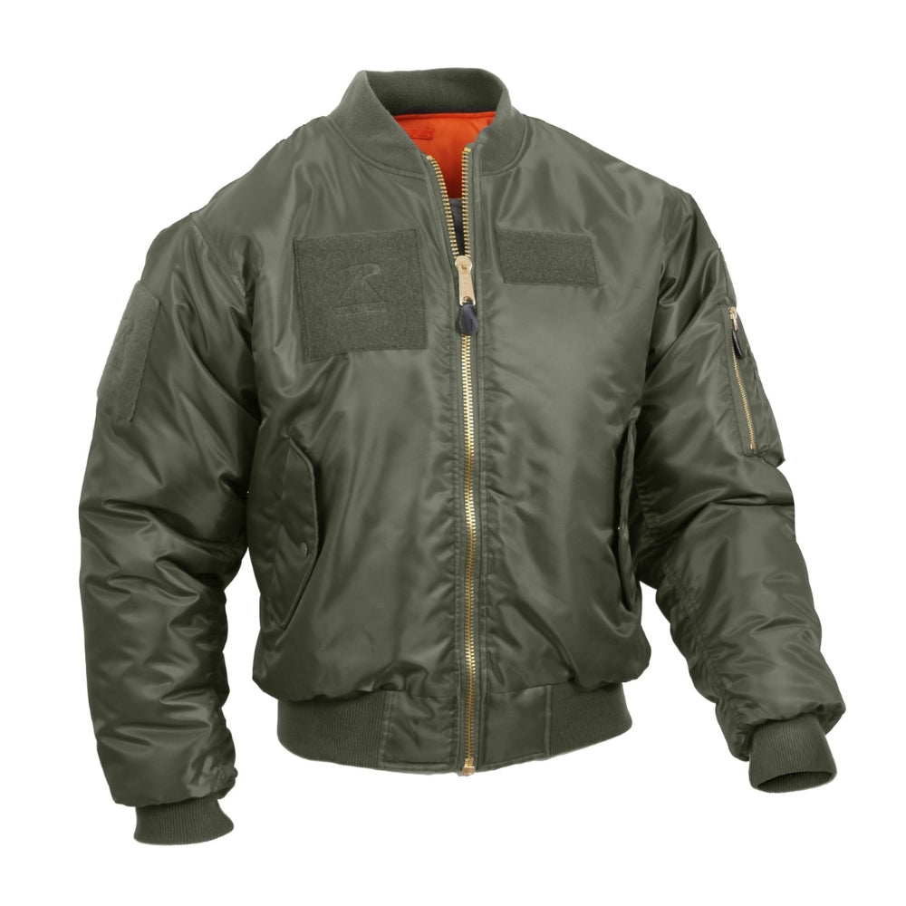 Rothco MA-1 Flight Jacket with Patches (Sage Green)