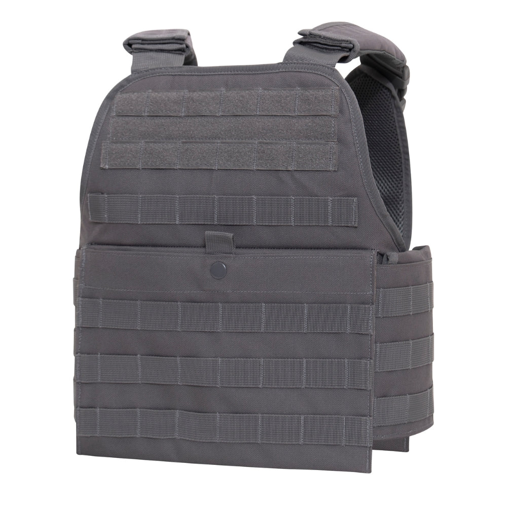 Rothco MOLLE Plate Carrier Vest (Grey) | All Security Equipment - 1