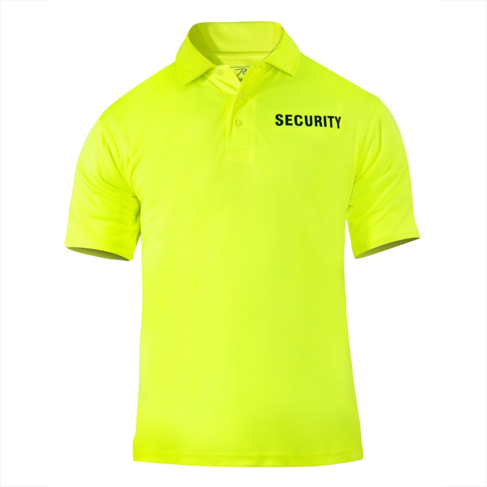 Rothco Moisture Wicking Security Polo Shirt (Safety Green) - 1