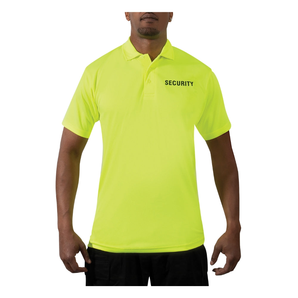 Rothco Moisture Wicking Security Polo Shirt (Safety Green) - 4