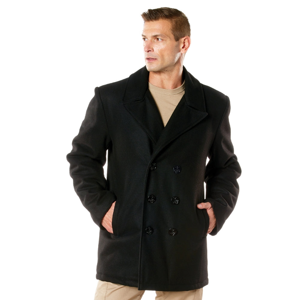 Rothco Naval Heritage Pea Coat (Black) | All Security Equipment - 1