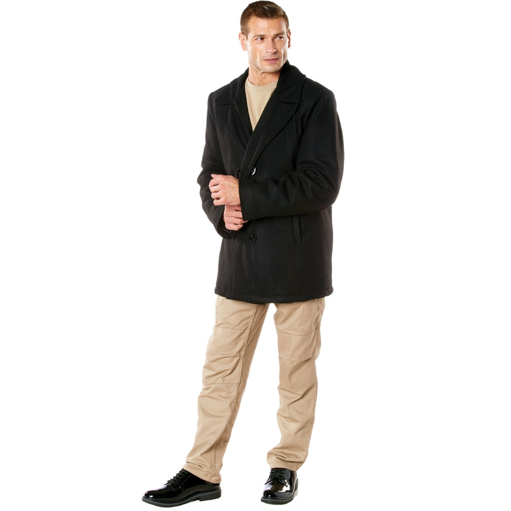 Rothco Naval Heritage Pea Coat (Black) | All Security Equipment - 2