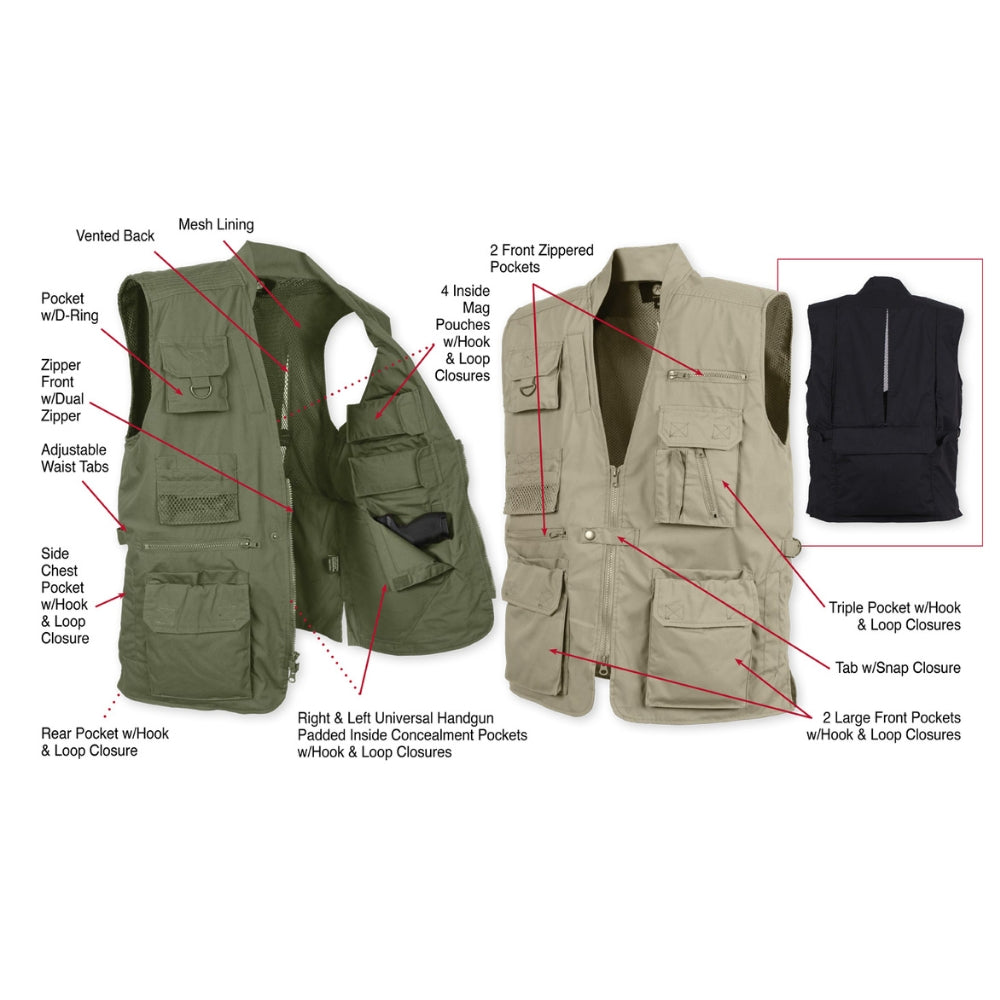Rothco Plainclothes Concealed Carry Vest (Olive Drab)