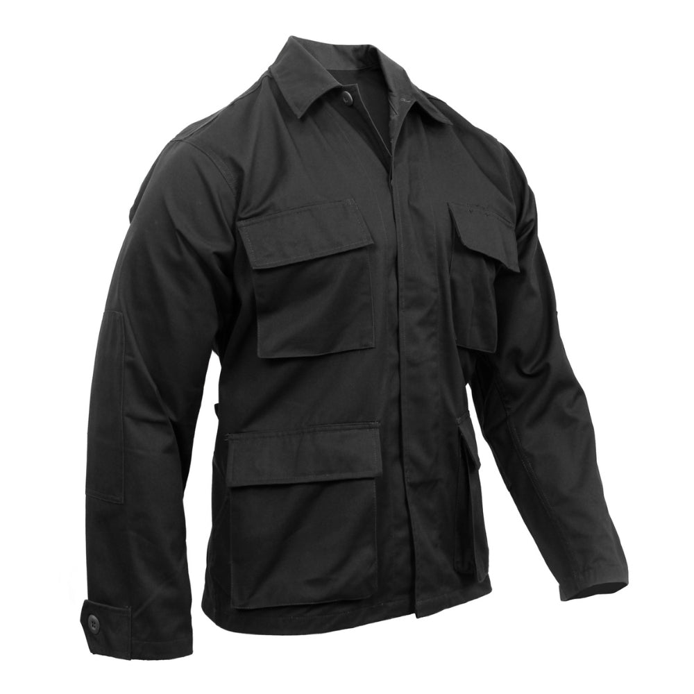 Rothco Poly/Cotton Twill Solid BDU Shirts (Black) - 1