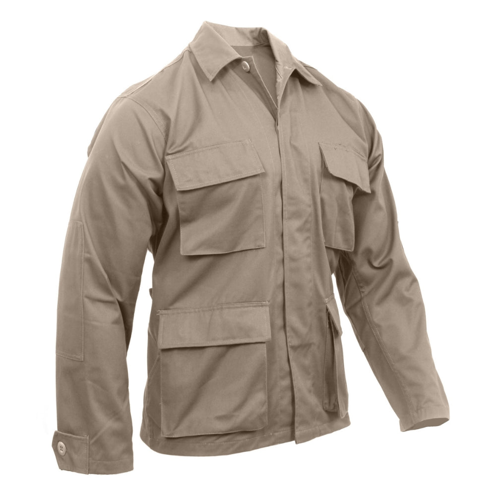 Rothco Poly/Cotton Twill Solid BDU Shirts (Khaki) - 1