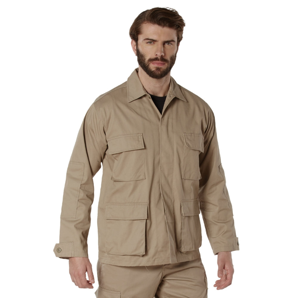 Rothco Poly/Cotton Twill Solid BDU Shirts (Khaki) - 3