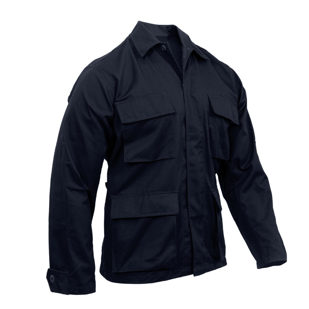 Rothco Poly/Cotton Twill Solid BDU Shirts (Navy Blue) - 1