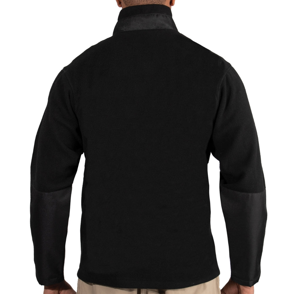 Rothco Quarter Zip Fleece Pullover (Black) | All Security Equipment - 4