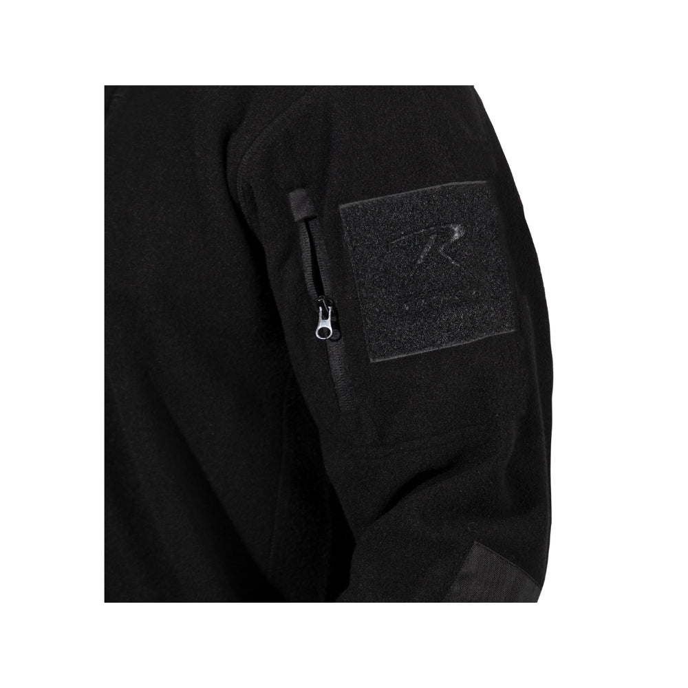 Rothco Quarter Zip Fleece Pullover (Black) | All Security Equipment - 6