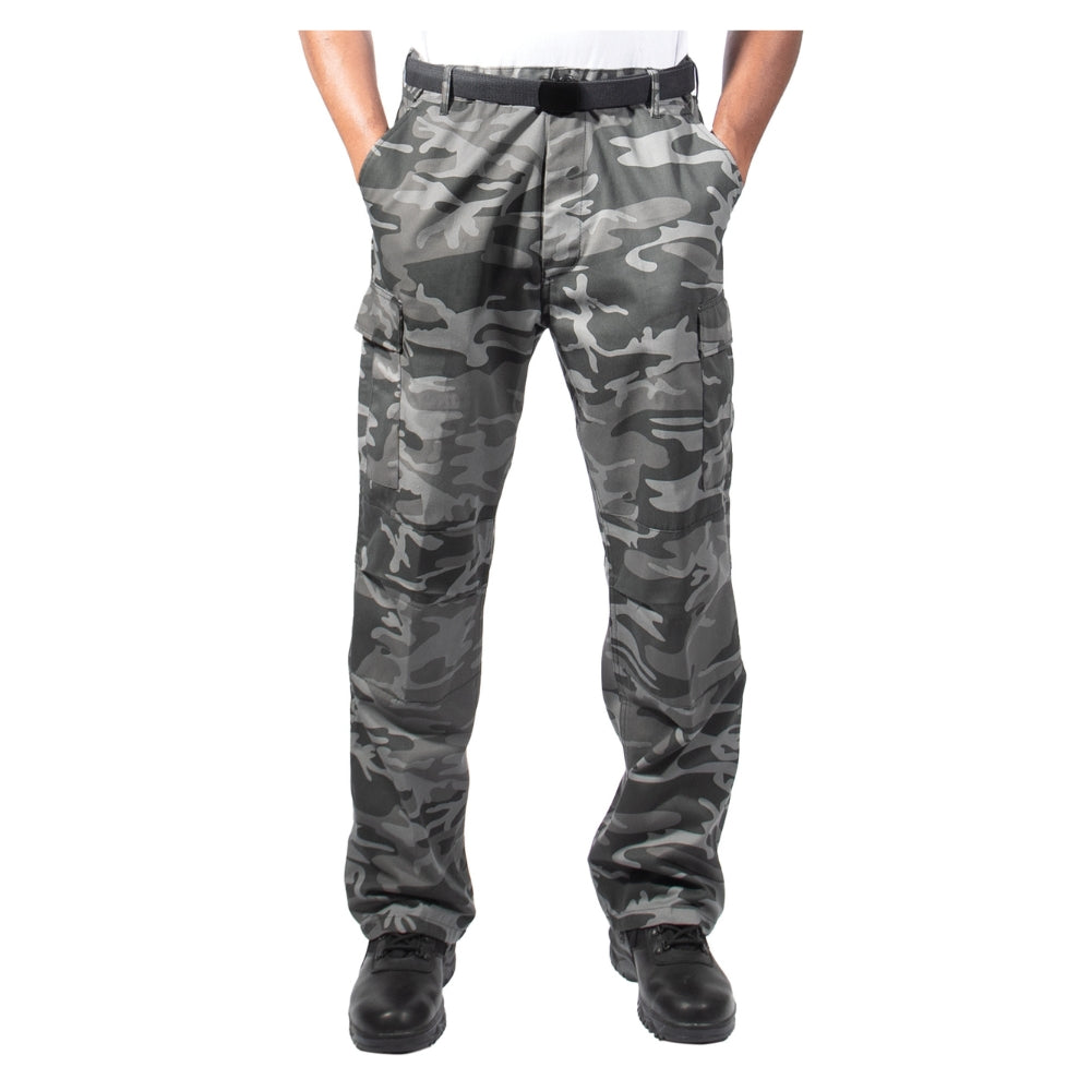 Rothco Relaxed Fit Zipper Fly BDU Pants (Black Camo) - 1