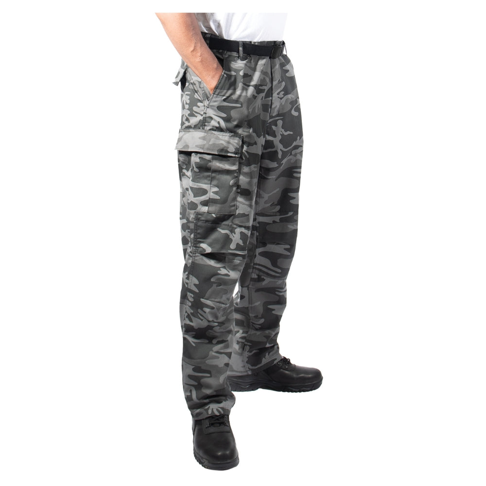 Rothco Relaxed Fit Zipper Fly BDU Pants (Black Camo) - 2