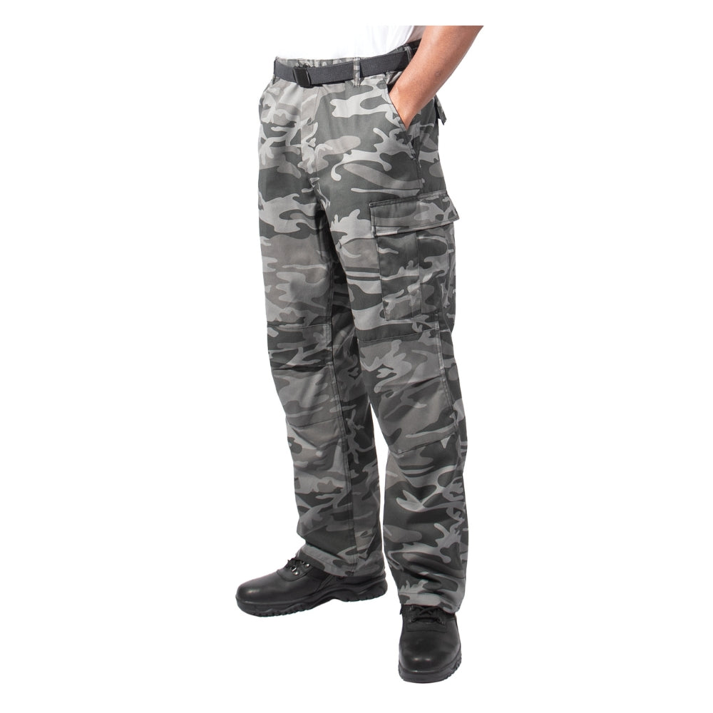 Rothco Relaxed Fit Zipper Fly BDU Pants (Black Camo) - 3