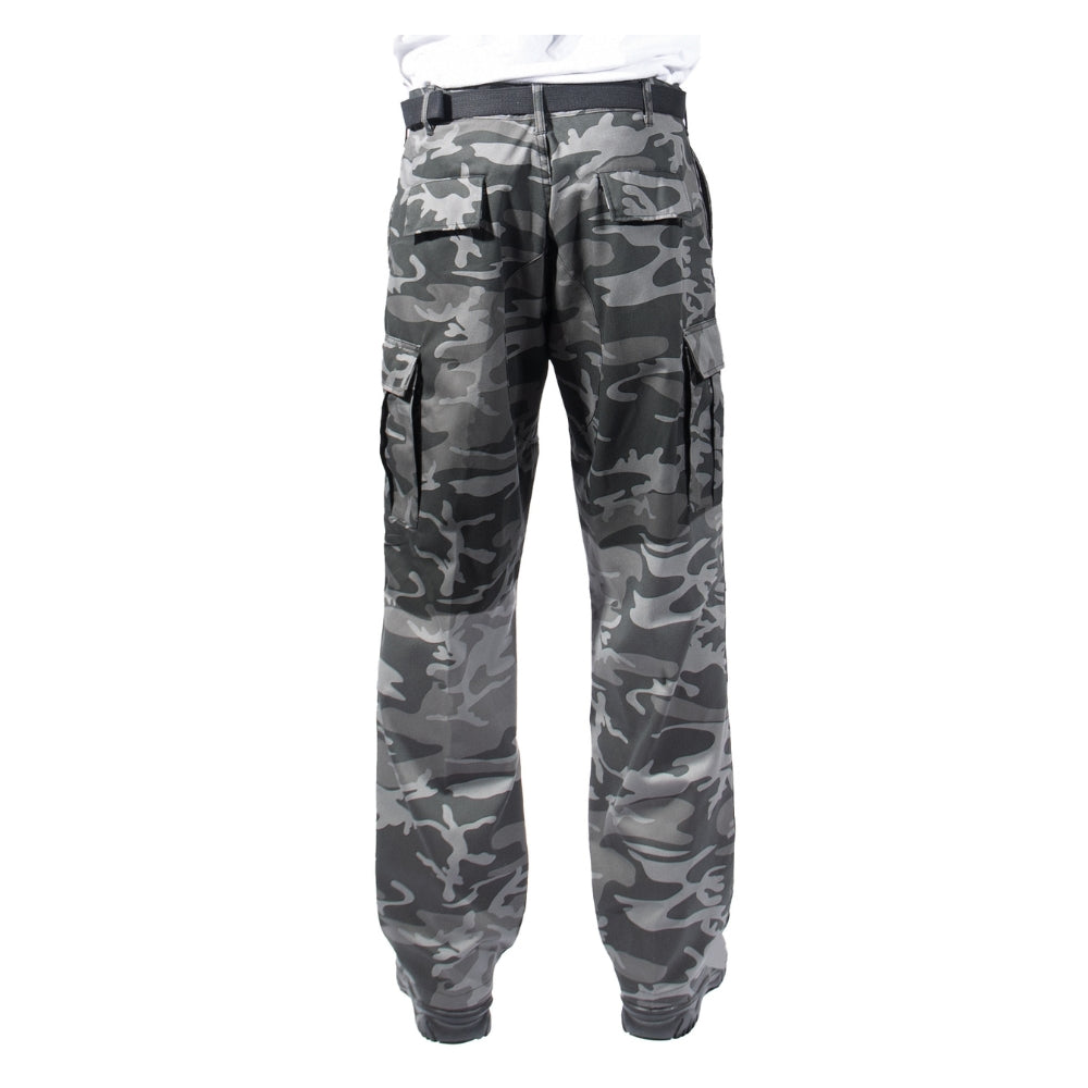 Rothco Relaxed Fit Zipper Fly BDU Pants (Black Camo) - 4
