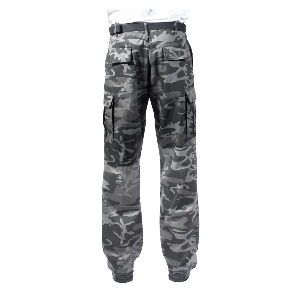 Rothco Relaxed Fit Zipper Fly BDU Pants (Black Camo)