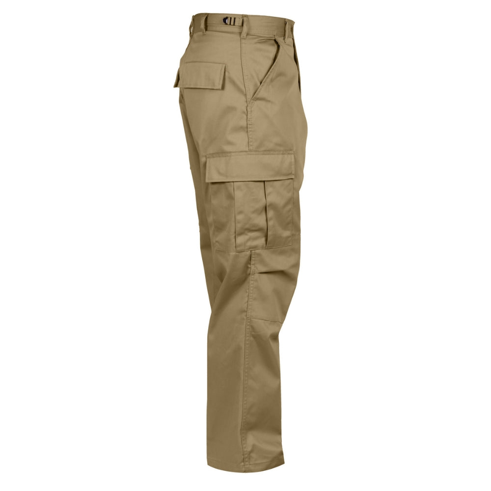 Rothco Relaxed Fit Zipper Fly BDU Pants (Khaki) - 4