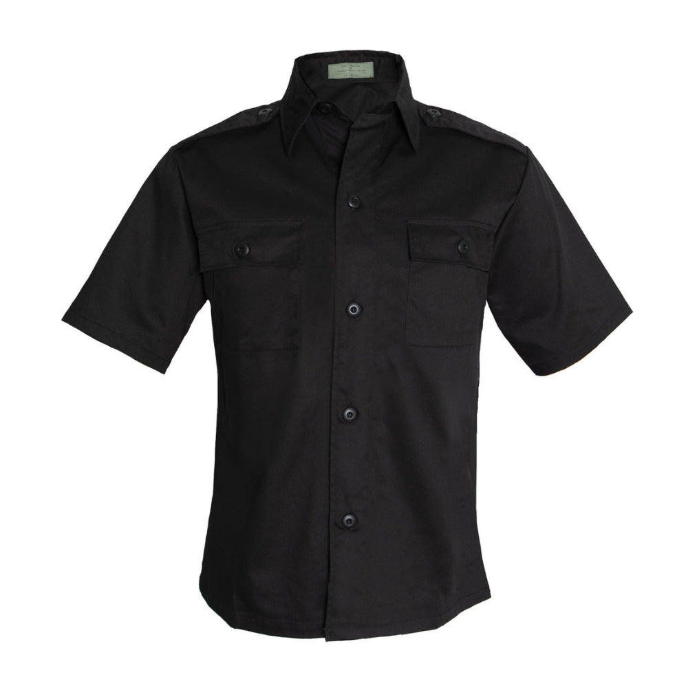 Rothco Short Sleeve Tactical Shirt - Black | All Security Equipment - 1