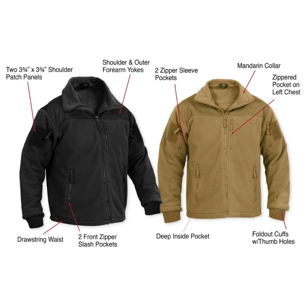 Rothco Spec Ops Tactical Fleece Jacket (Black) | All Security Equipment - 4