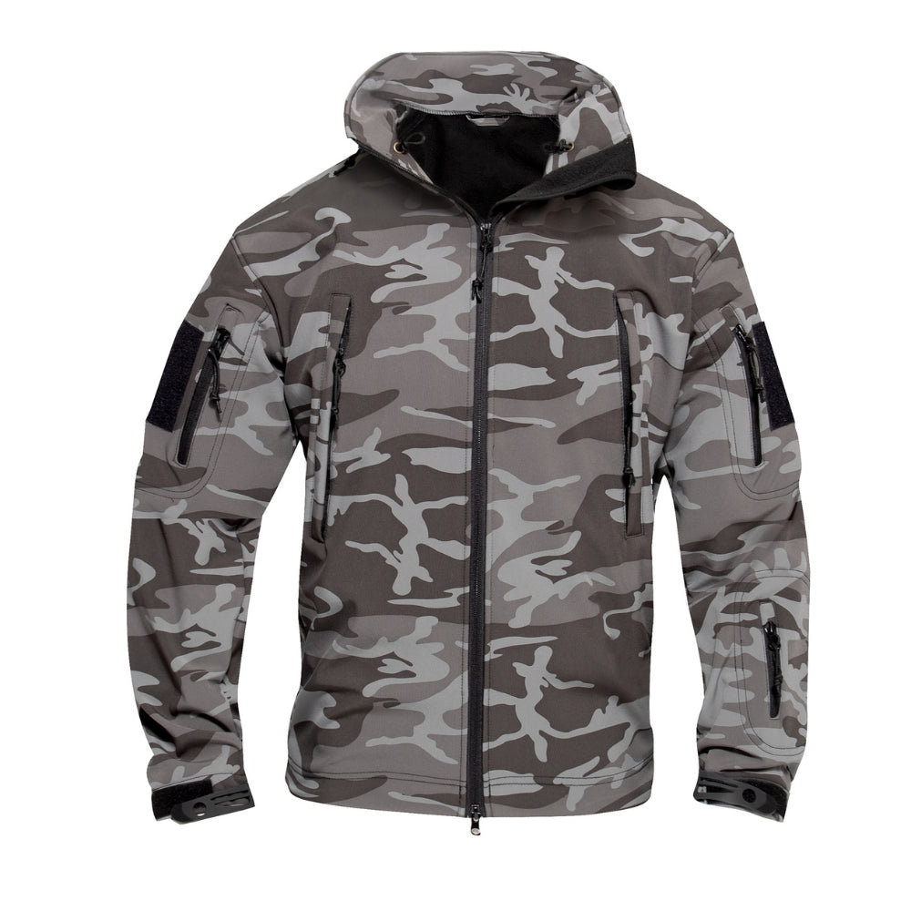 Rothco Special Ops Tactical Soft Shell Jacket (Black Camo) - 1