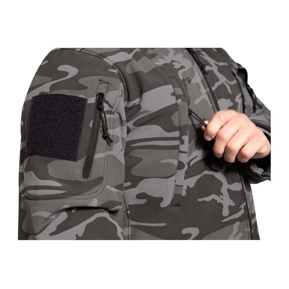 Rothco Special Ops Tactical Soft Shell Jacket (Black Camo) - 7