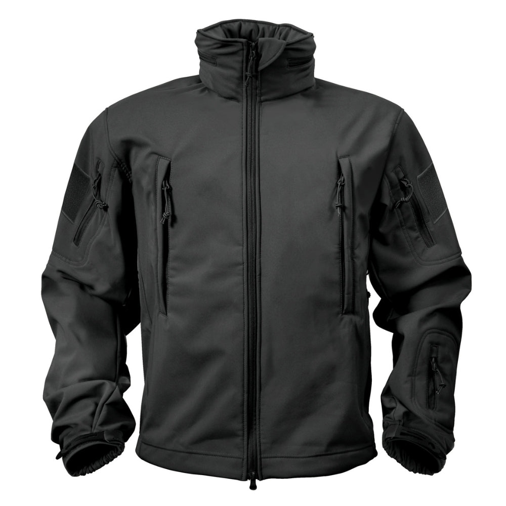 Rothco Special Ops Tactical Soft Shell Jacket (Black) - 1