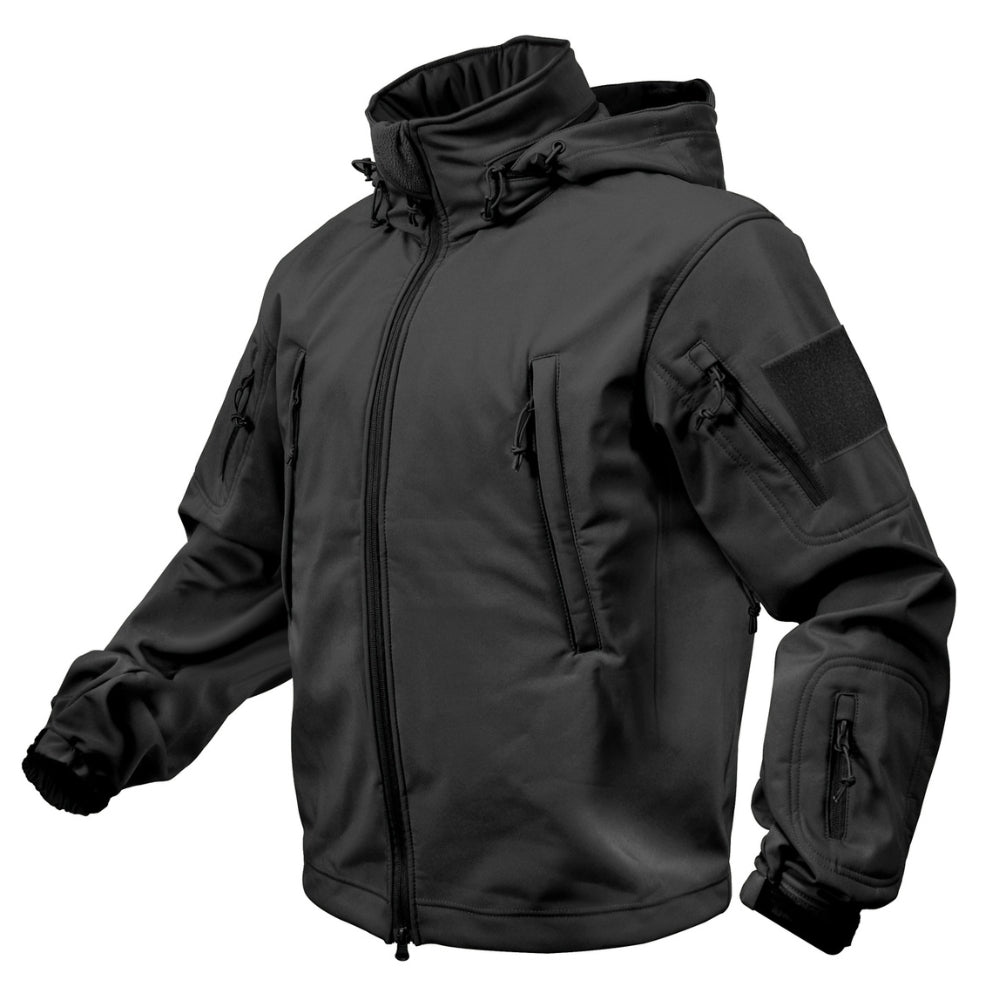 Rothco Special Ops Tactical Soft Shell Jacket (Black) - 2