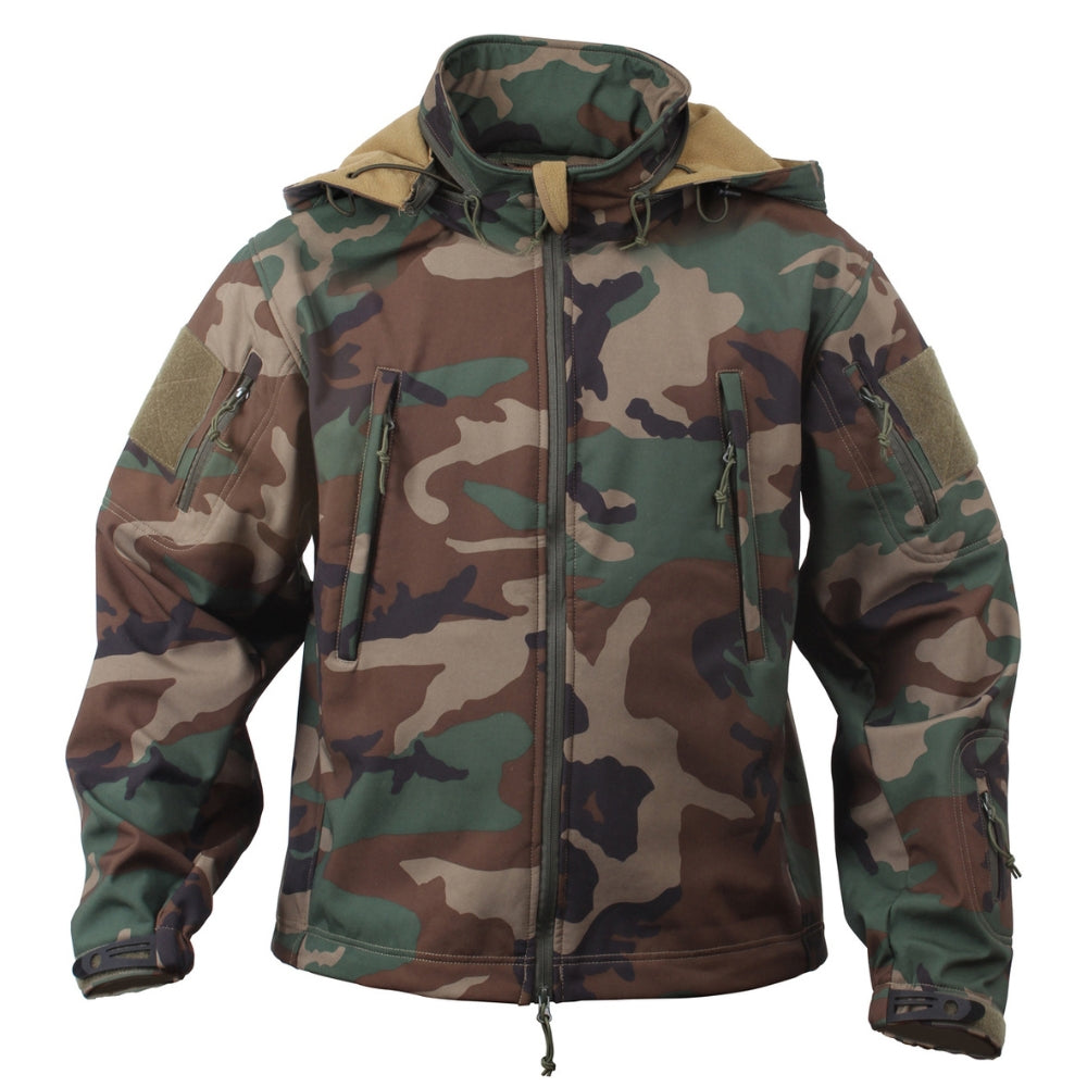 Rothco Special Ops Tactical Soft Shell Jacket (Woodland Camo) - 1