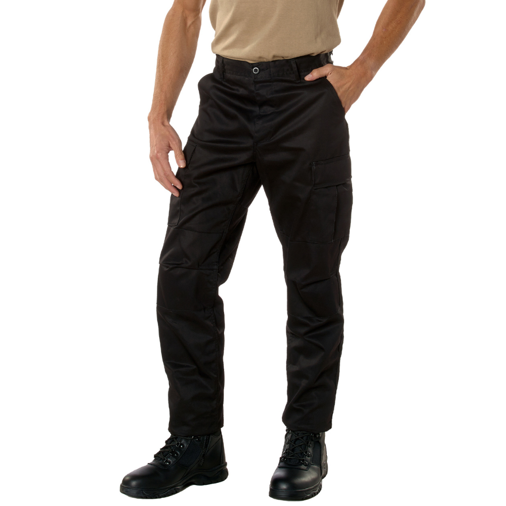 Rothco Tactical BDU Cargo Pants (Black) | All Security Equipment (5))