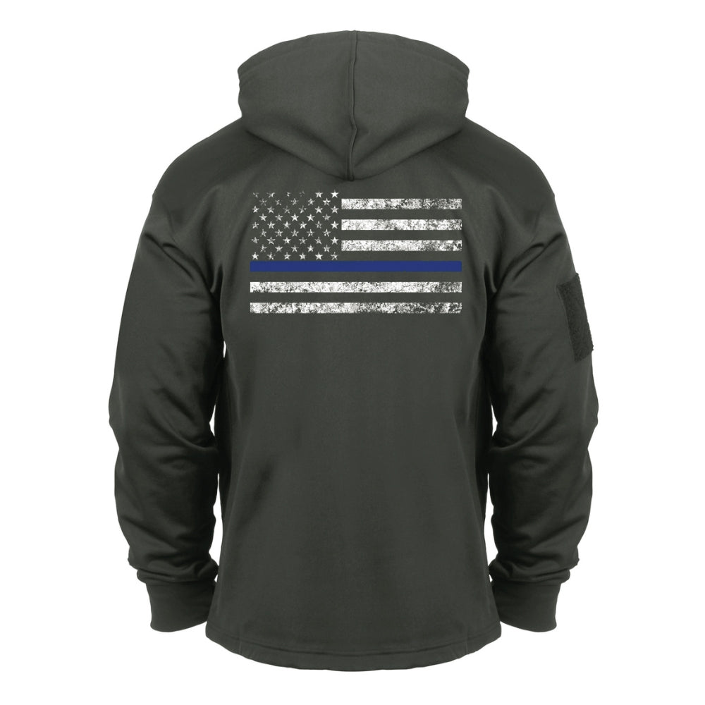 Rothco Thin Blue Line Concealed Carry Hoodie (Grey) - 2