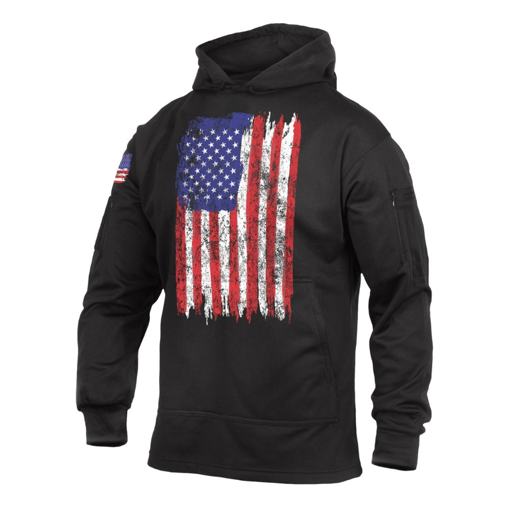 Rothco U.S. Flag Concealed Carry Hoodie (Red / White / Blue) - 1