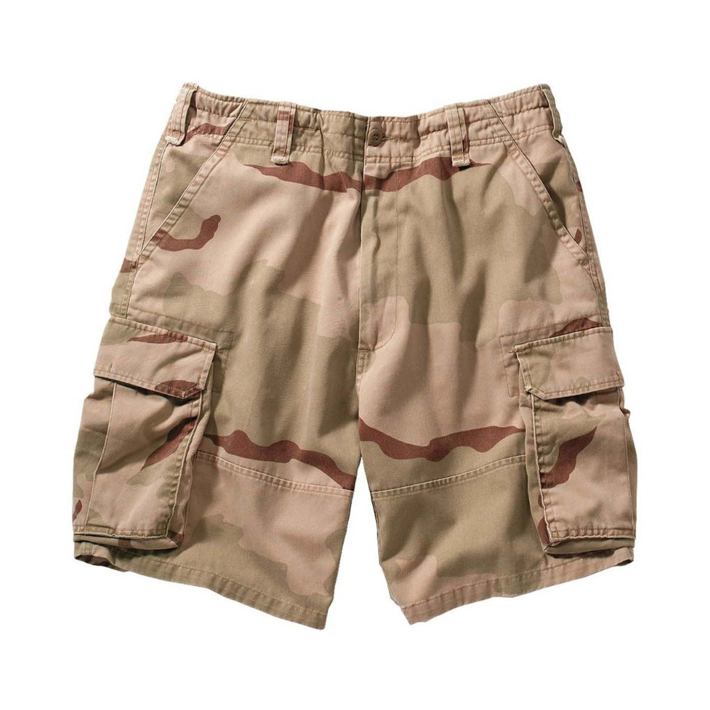 Rothco Vintage Camo Paratrooper Cargo Shorts (Tri-Color Desert Camo)