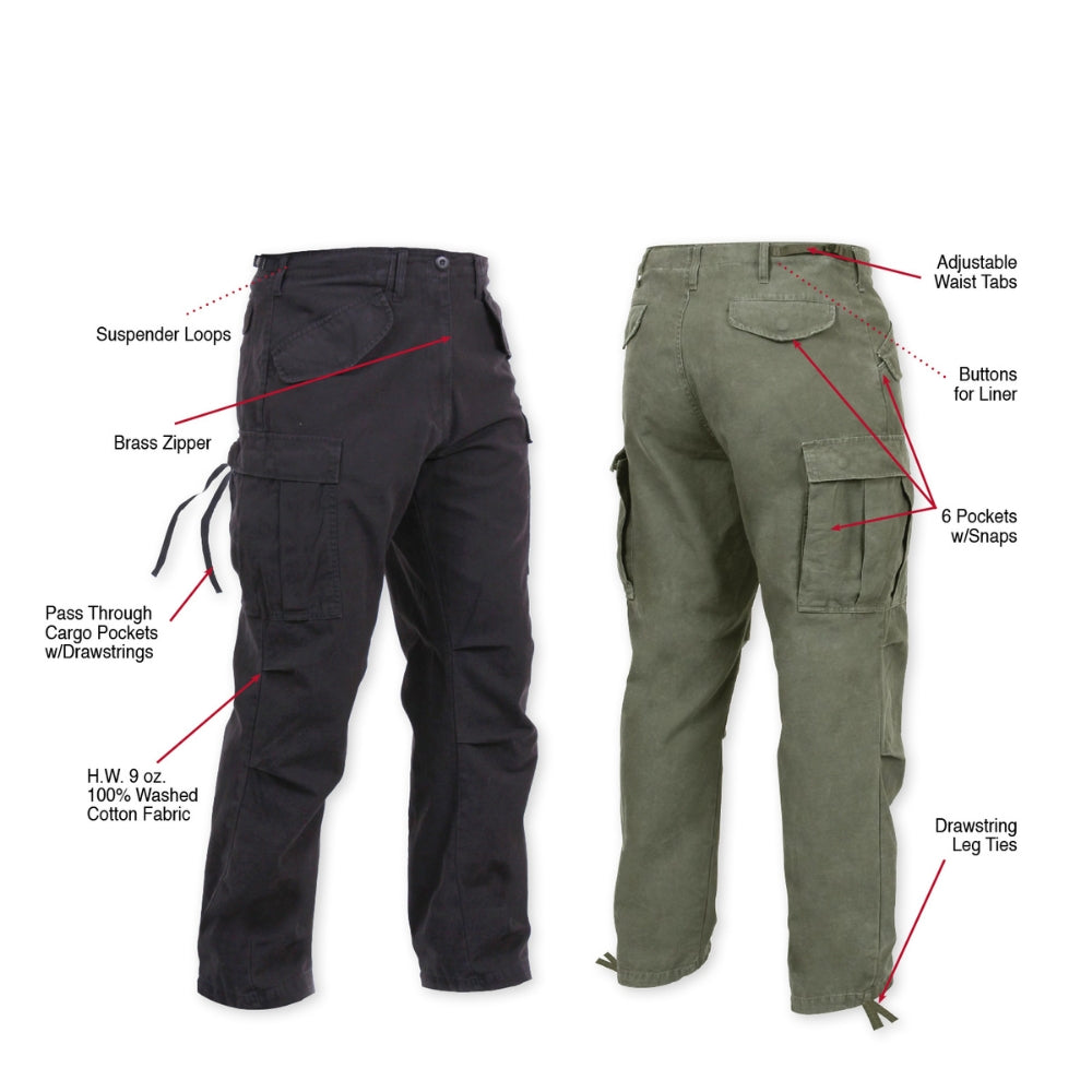 Rothco Vintage M-65 Field Pants (Olive Drab) | All Security Equipment - 2