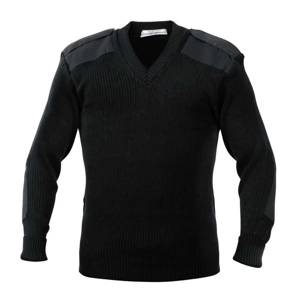 Rothco G.I. Style Acrylic V-Neck Sweater (Black)