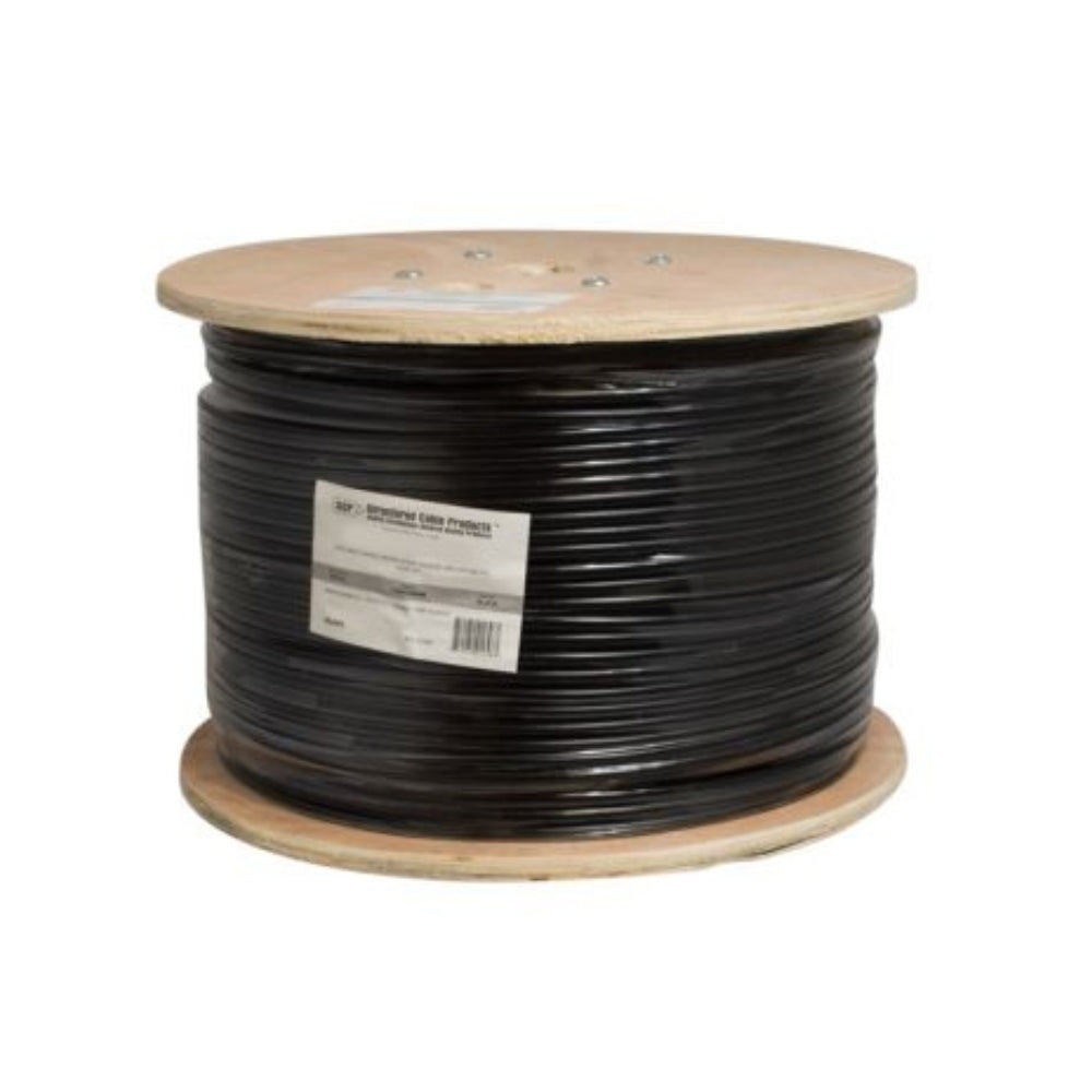 SCP 2C/24AWG DMX Lighting Control Cable Black 1000 ft. Spool DX24/2-BK