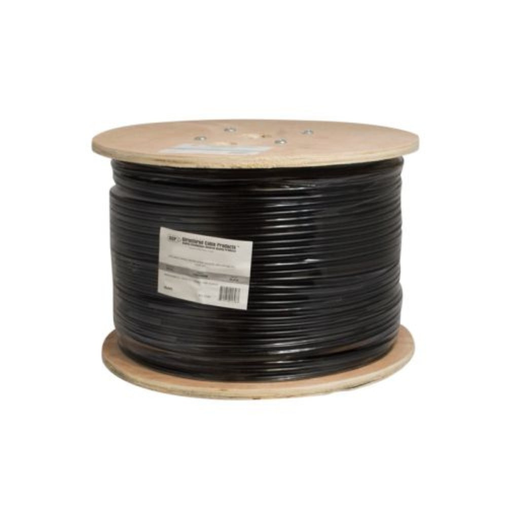 SCP 4C/24AWG DMX Lighting Control Cable Black 1000 ft. Spool DX24/4-BK