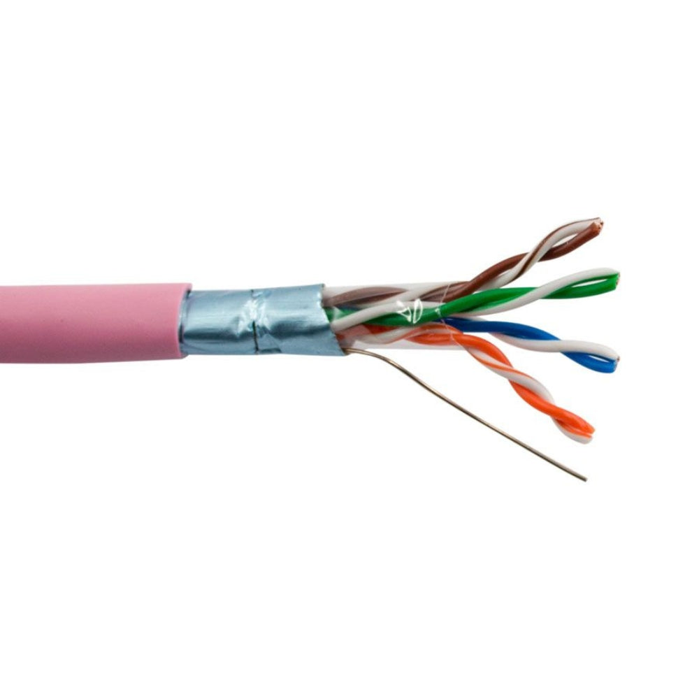 SCP CAT5E Shielded HDBaseT Cable PVC Pink 1000 ft. Spool HNCPRO-SH-PK