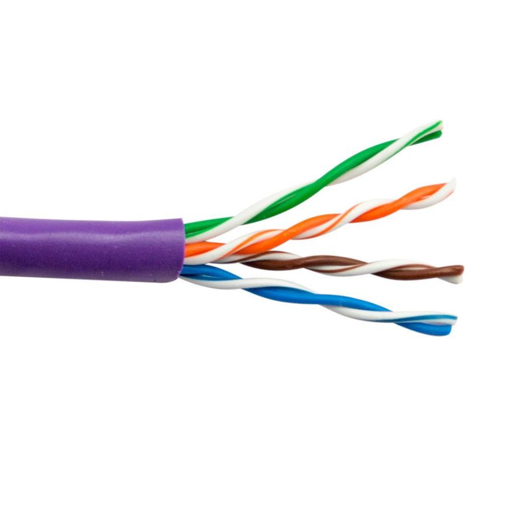 SCP CAT5E Unshielded Cable PVC Purple (1000 ft. Box) CAT5E-PUR