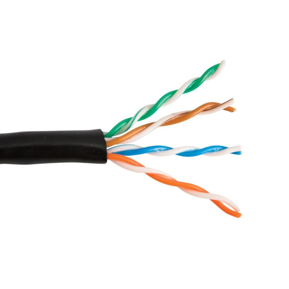 SCP CAT5E Unshielded Direct Burial Cable Black 500 ft. CAT5E-DB-500